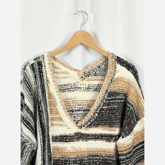 Super Soft Striped V-Neck Sweater – Relaxed Fit, All-Season - Picture 5 of 8